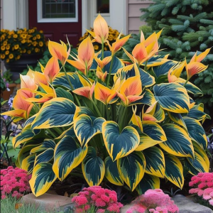 Хоста Флейм Данс купить по цене от 650р. в интернет-магазине «Посадика» с доставкой почтой в в Светлыйе и по всей России – [изображение №1].